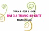 Bài 3.4 Toán 9 tập 1 SGK Kết nối tri thức